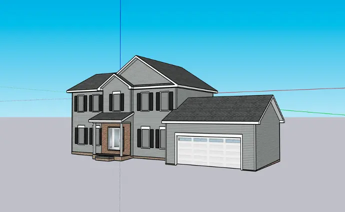 3d render for home addition